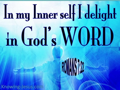 Romans 7:22 I Delight In The Law of God (blue)